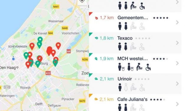 Hoge nood App. Vind toiletten in Nederland