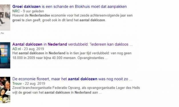 Landelijke- en lokale media staan vol over de groei van het aantal daklozen in Nederland