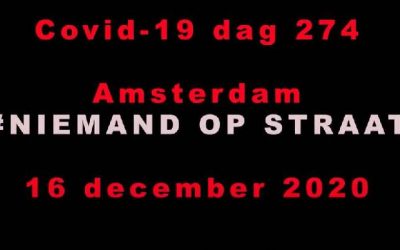 Niemand op straat demonstratie Amsterdam